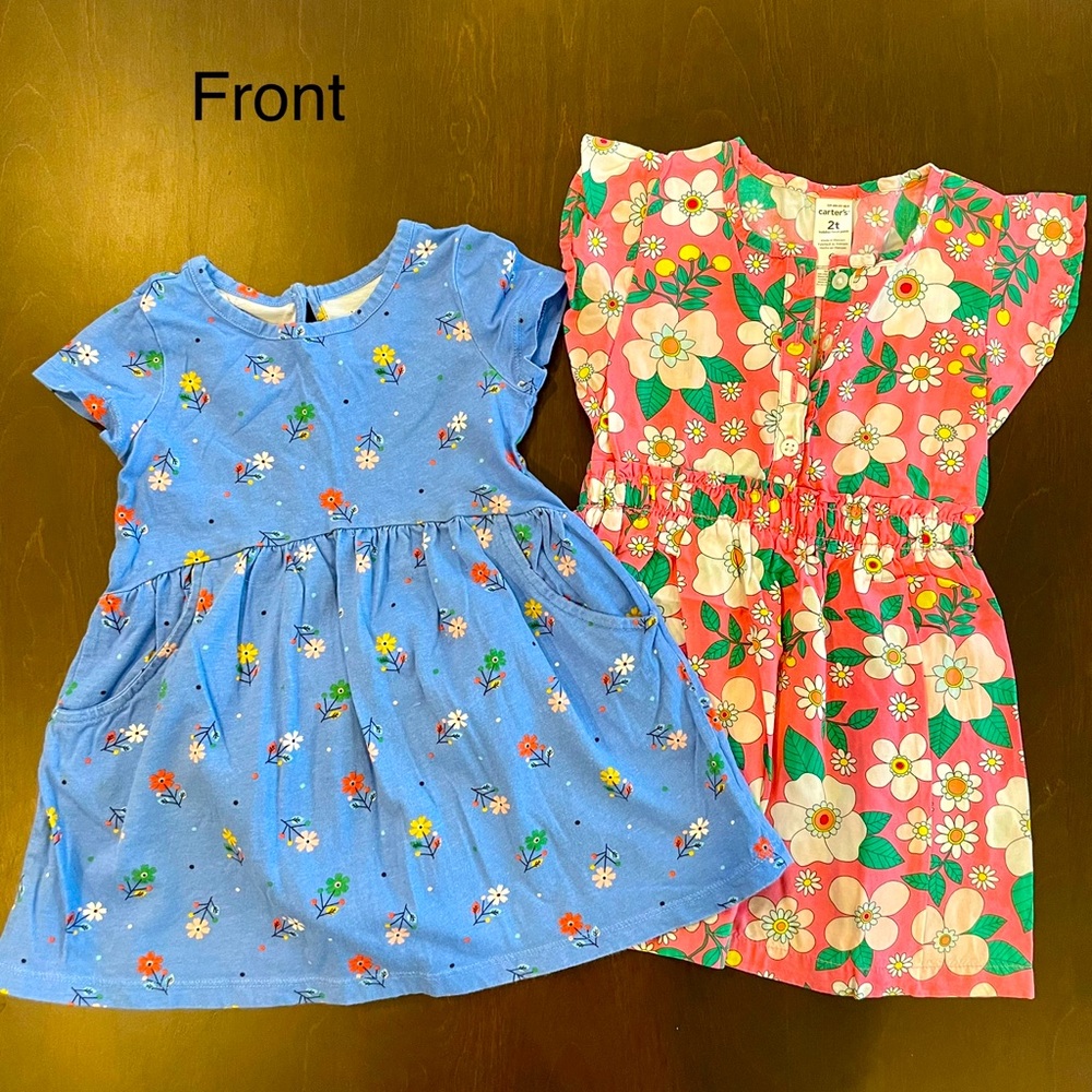 Pair of spring toddler dresses
